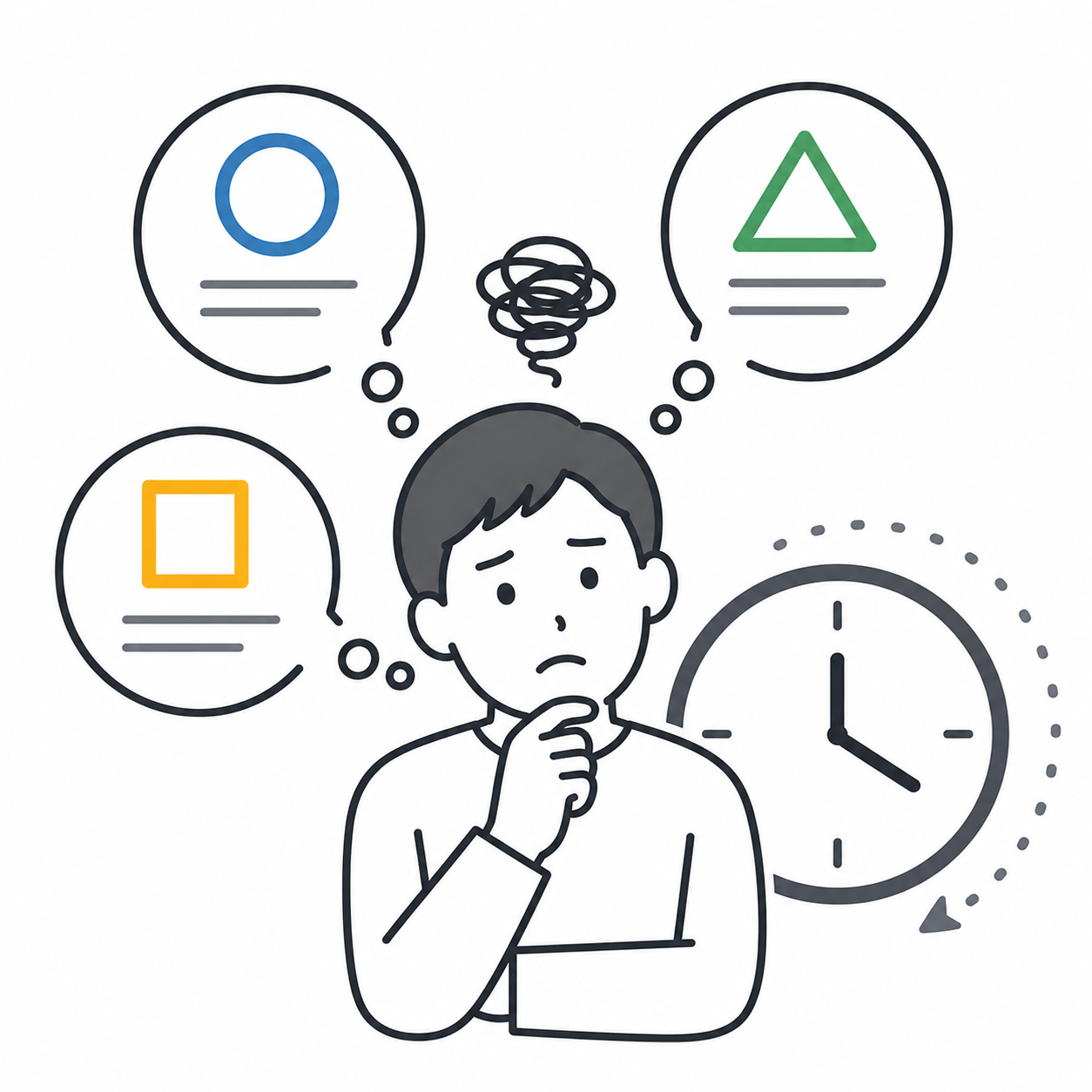 何を実施するか決めるまでに時間がかかる